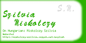 szilvia miskolczy business card